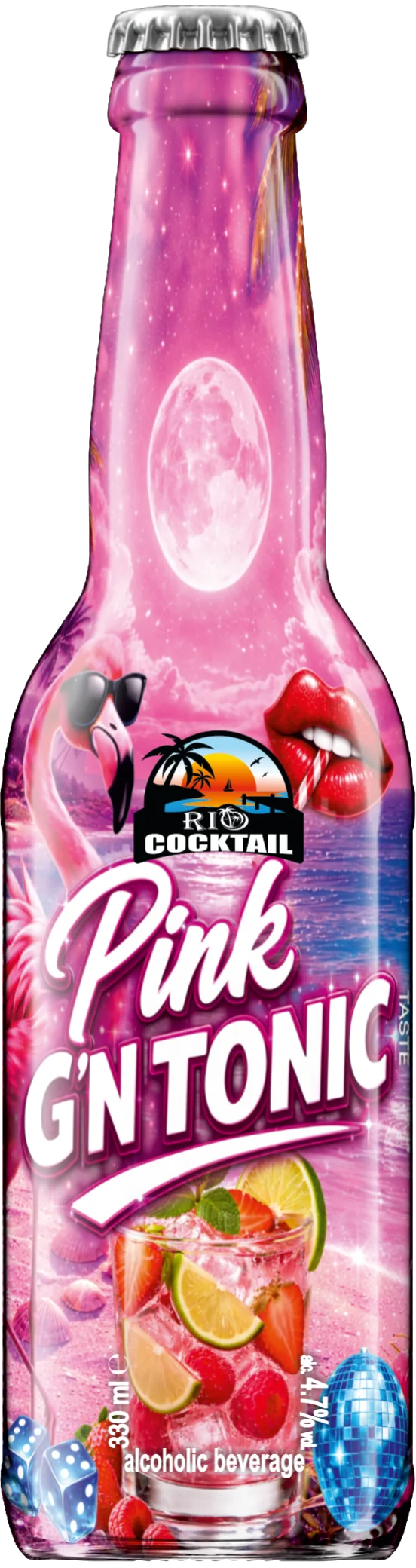 RIO Pink GN Tonic 330 ml bottle